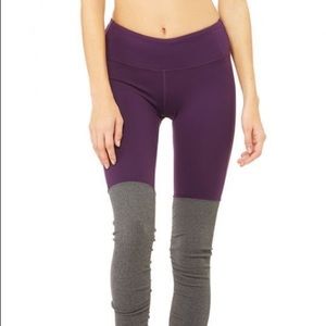 Alo yoga goddess leggings purple heather gray